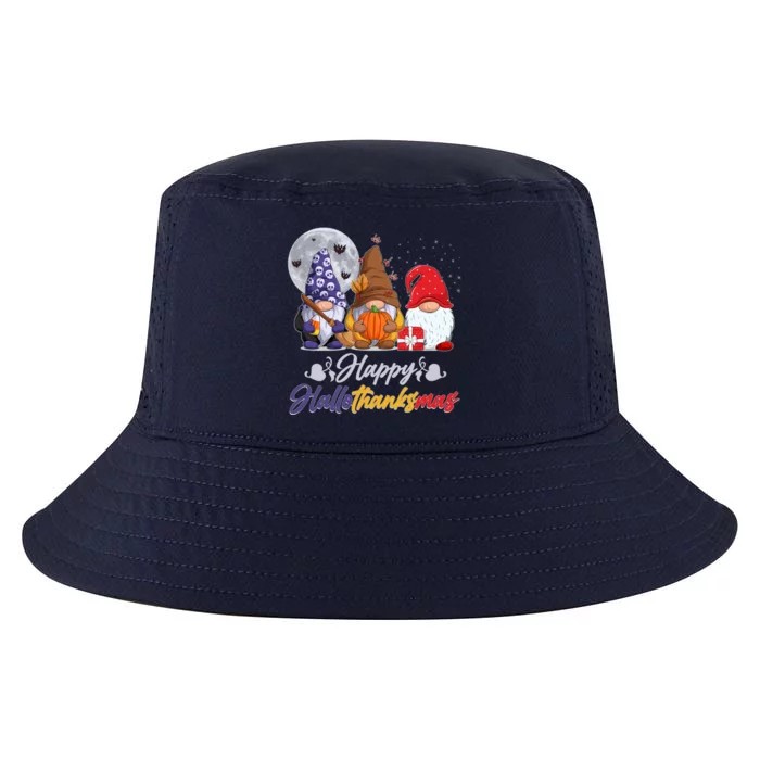 Happy Hallothanksmas Gnomes Cool Comfort Performance Bucket Hat