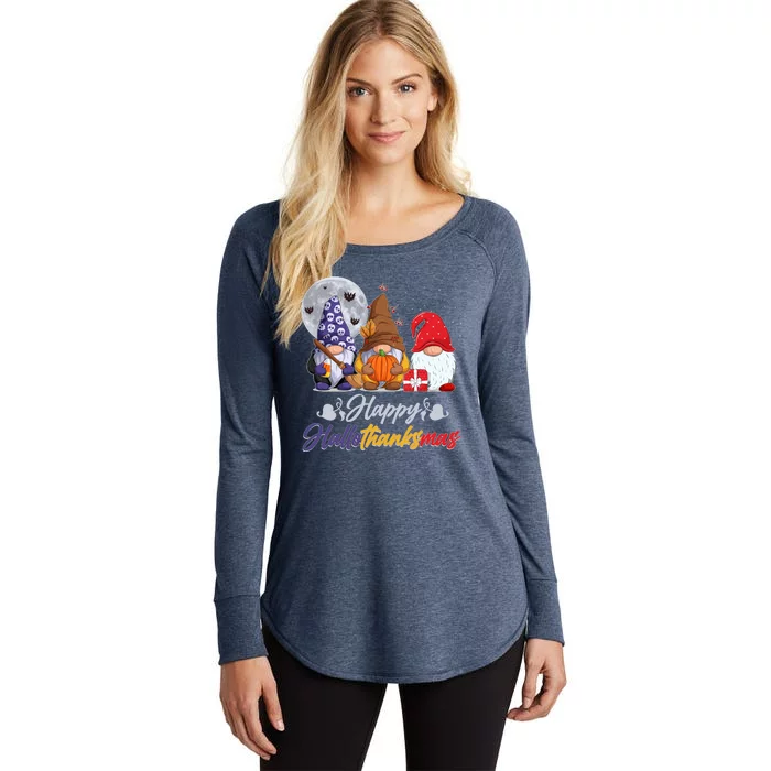 Happy Hallothanksmas Gnomes Women's Perfect Tri Tunic Long Sleeve Shirt