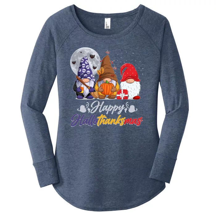 Happy Hallothanksmas Gnomes Women's Perfect Tri Tunic Long Sleeve Shirt