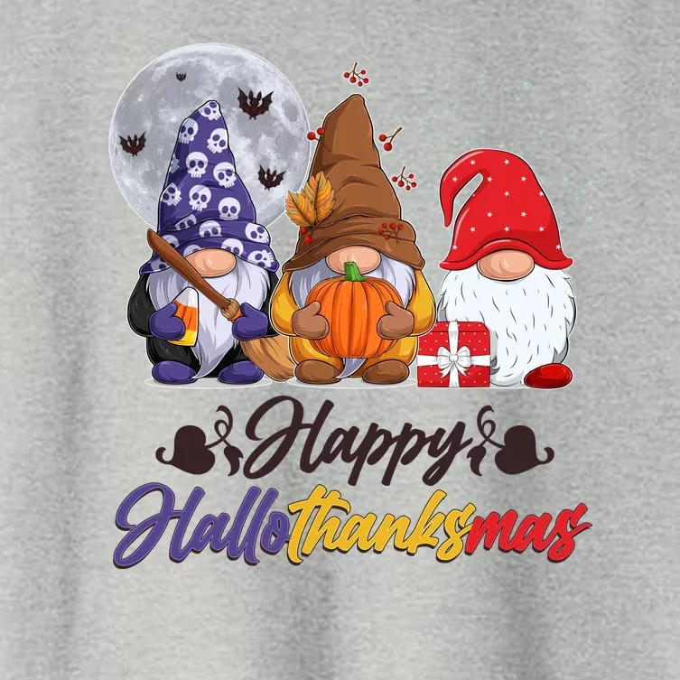 Happy Hallothanksmas Gnomes Women's Crop Top Tee