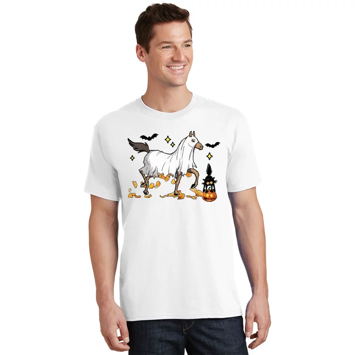 Halloween Horse Ghost Cowboy Western T-Shirt