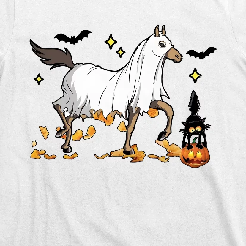 Halloween Horse Ghost Cowboy Western T-Shirt