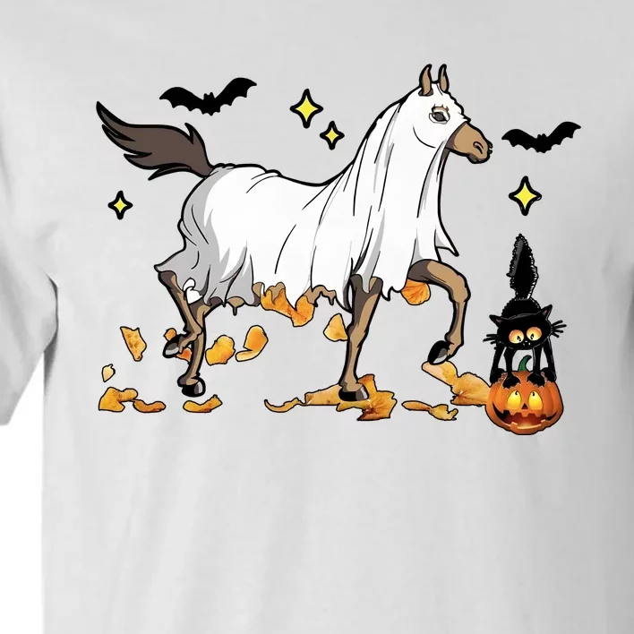 Halloween Horse Ghost Cowboy Western Tall T-Shirt