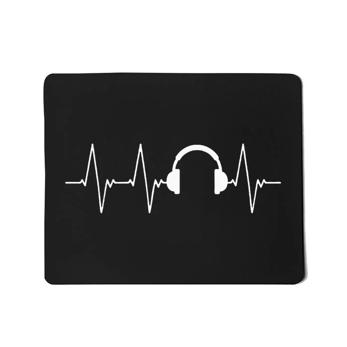 Headphones Heartbeat Gift Musical Instrument Mousepad