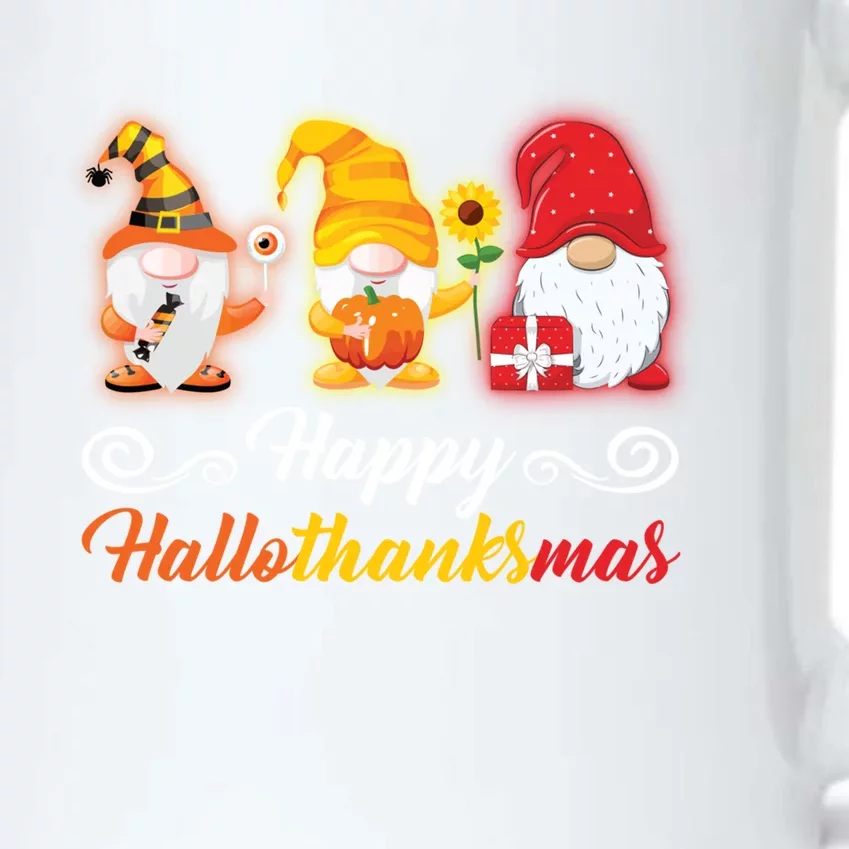 Happy Hallothanksmas Gnomes Halloween Thanksgiving Xmas Gift Black Color Changing Mug