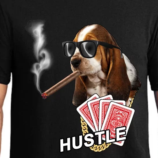 Hustle Hound Gambling Dog Tee Pajama Set