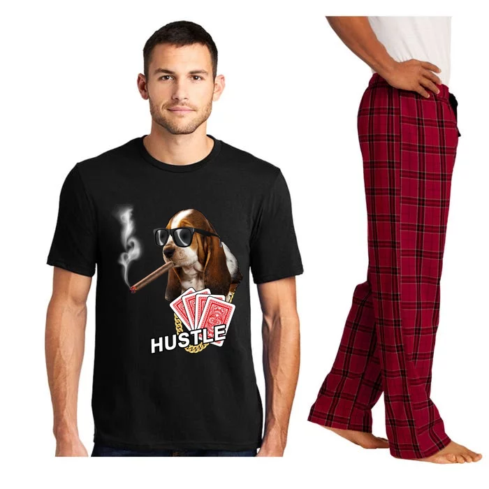 Hustle Hound Gambling Dog Tee Pajama Set