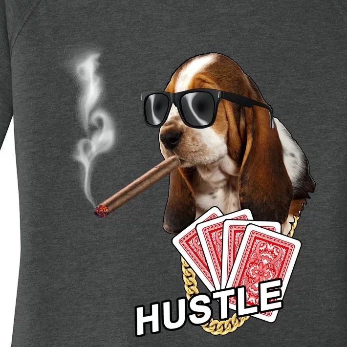 Hustle Hound Gambling Dog Tee Women's Perfect Tri Tunic Long Sleeve Shirt