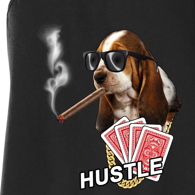 Hustle Hound Gambling Dog Tee Women's Racerback Tank