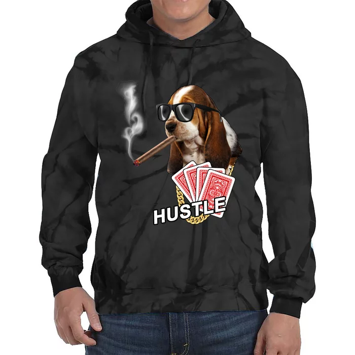 Hustle Hound Gambling Dog Tee Tie Dye Hoodie