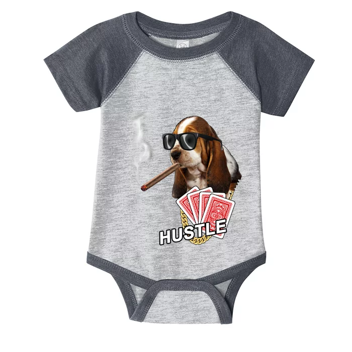 Hustle Hound Gambling Dog Tee Infant Baby Jersey Bodysuit