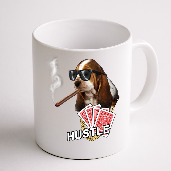 Hustle Hound Gambling Dog Tee Front & Back Coffee Mug