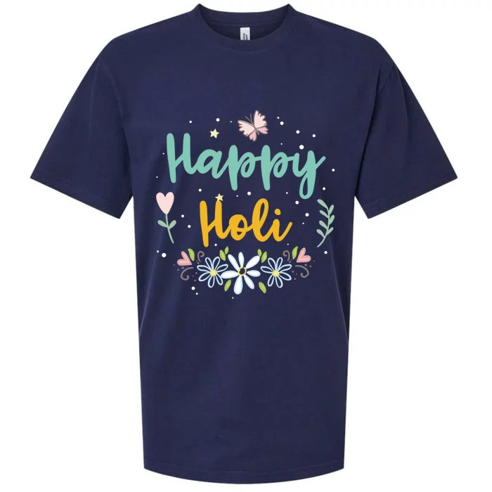 Happy Holi Gift Sueded Cloud Jersey T-Shirt