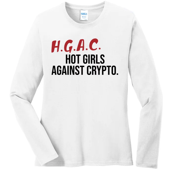 H.G.A.C. Hot Girls Against Crypto Ladies Long Sleeve Shirt