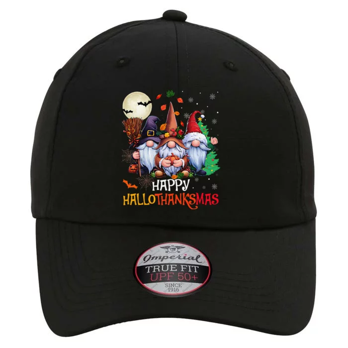 Happy Hallothanksmas Gnomes Lover Halloween Merry Christmas The Original Performance Cap