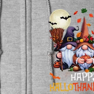 Happy Hallothanksmas Gnomes Lover Halloween Merry Christmas Full Zip Hoodie