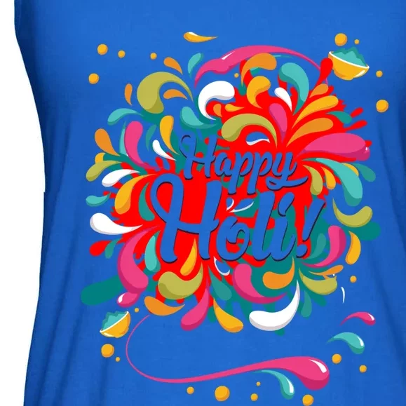 Happy Holi Gift For Indians Funny Gift Ladies Essential Flowy Tank