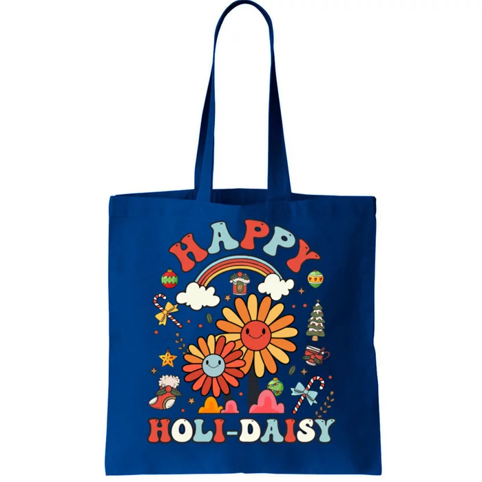 Happy Holimeaningful Giftdaisy Retro Retro Pink Christmas Daisy Retro Gift Tote Bag