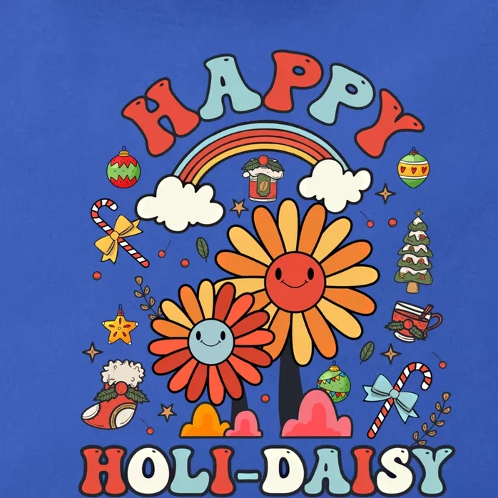 Happy Holimeaningful Giftdaisy Retro Retro Pink Christmas Daisy Retro Gift Zip Tote Bag