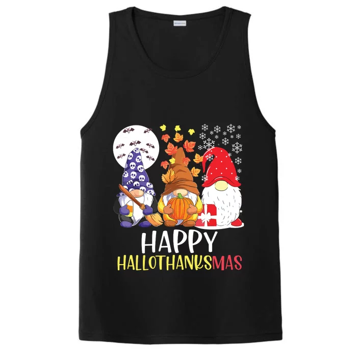 Happy Hallothanksmas Gnomes Performance Tank