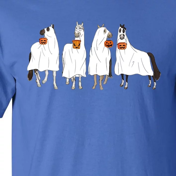 Halloween Horse Ghost Boo Cow Western Spooky Season Cool Gift Tall T-Shirt