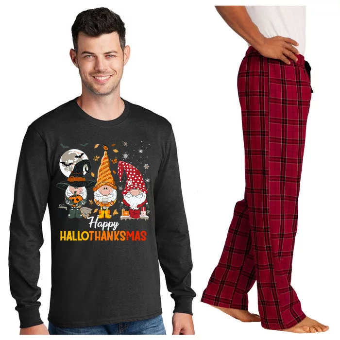 Happy Hallothanksmas Ghomes Long Sleeve Pajama Set