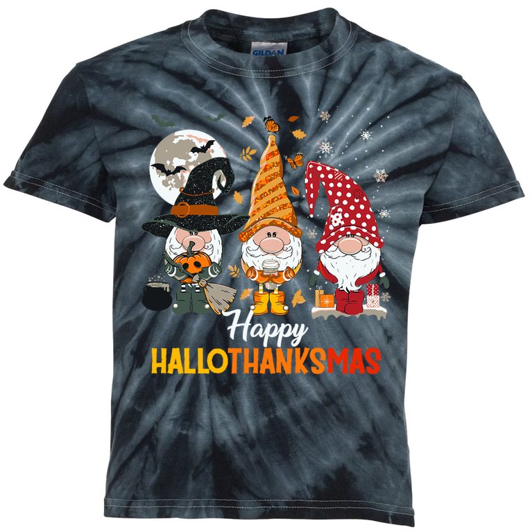 Happy Hallothanksmas Ghomes Kids Tie-Dye T-Shirt