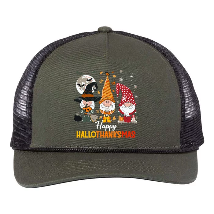 Happy Hallothanksmas Ghomes Retro Rope Trucker Hat Cap