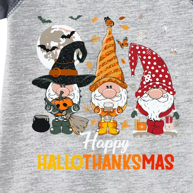 Happy Hallothanksmas Ghomes Infant Baby Jersey Bodysuit