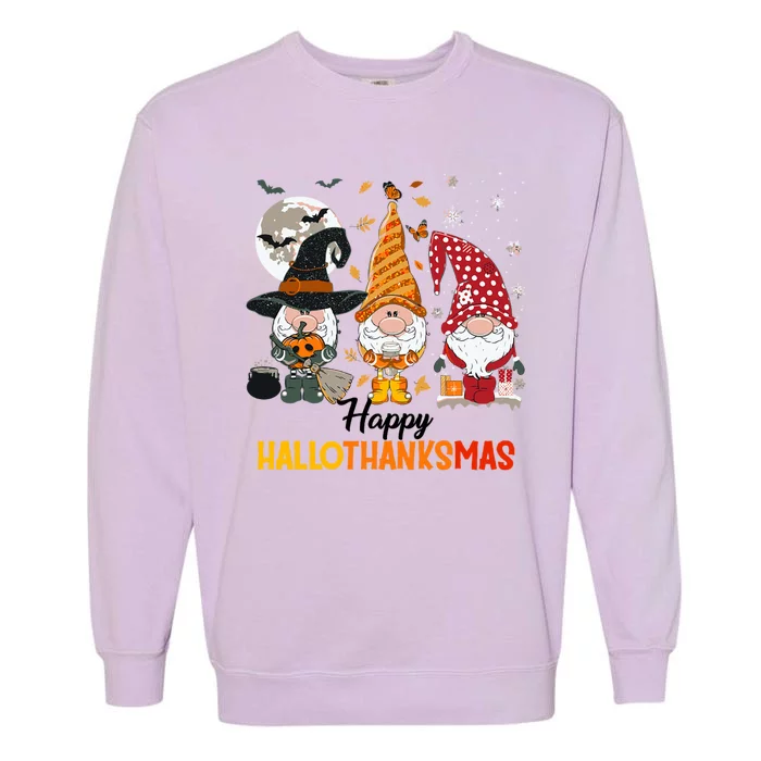 Happy Hallothanksmas Ghomes Garment-Dyed Sweatshirt