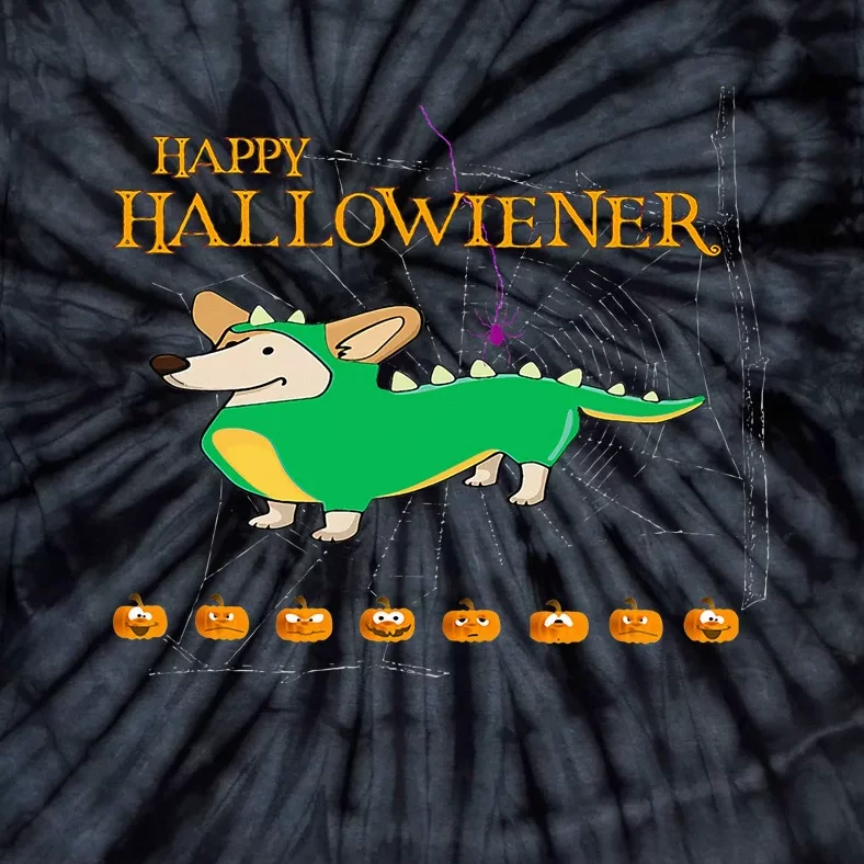 Halloween Happy Hallowiener Tie-Dye T-Shirt