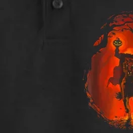 Halloween Headless Horseman Folklore Pumpkin JackOLantern Dry Zone Grid Performance Polo