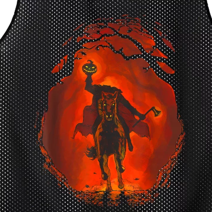 Halloween Headless Horseman Folklore Pumpkin JackOLantern Mesh Reversible Basketball Jersey Tank