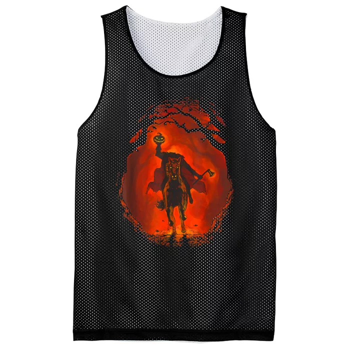 Halloween Headless Horseman Folklore Pumpkin JackOLantern Mesh Reversible Basketball Jersey Tank