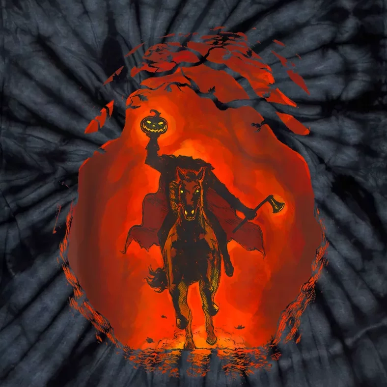 Halloween Headless Horseman Folklore Pumpkin JackOLantern Tie-Dye T-Shirt