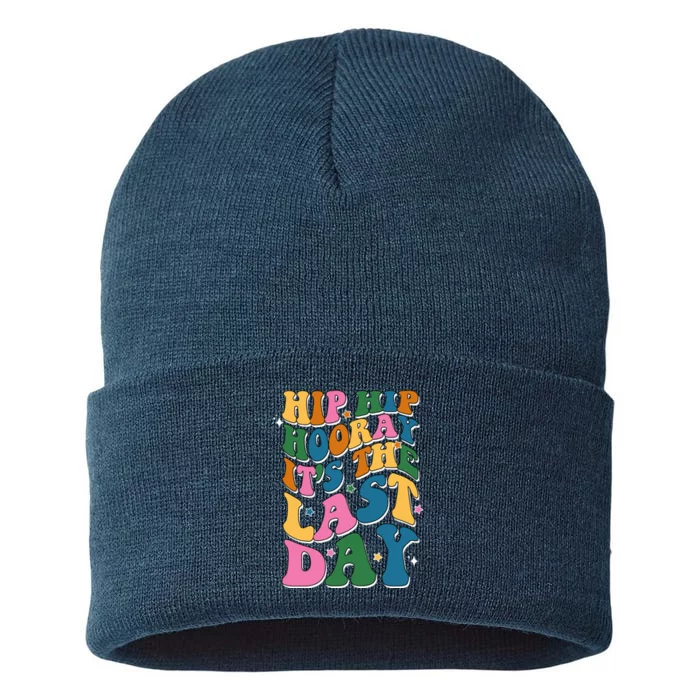 Hip Hip Hooray Its The Last Day Schools Out Sustainable Knit Beanie