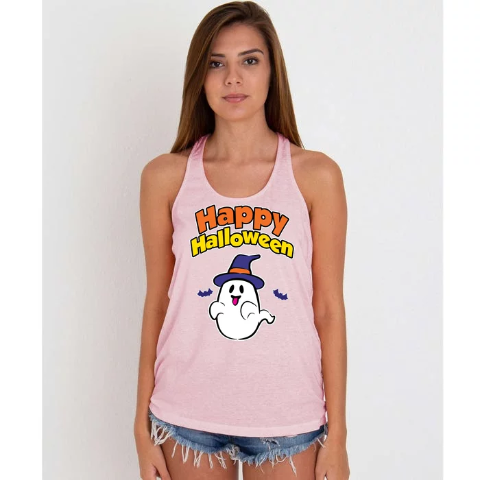 Happy Halloween Women's Knotted Racerback Tank