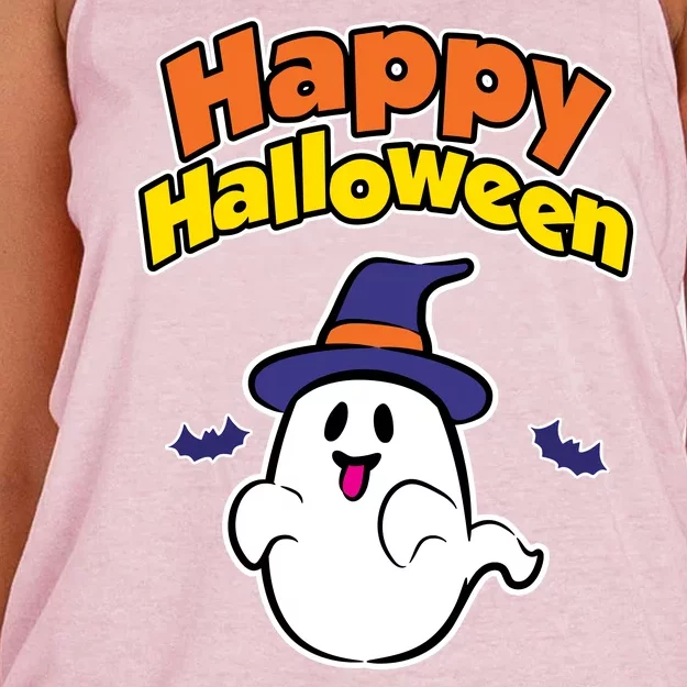 Happy Halloween Women's Knotted Racerback Tank