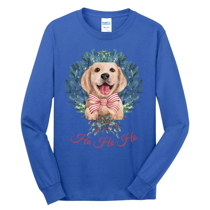 Ho Ho Ho Yellow Labrador Christmas Gift Tall Long Sleeve T-Shirt