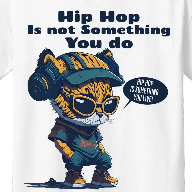 Hip Hop Heartbeat: Living It Not Just Doing It! Kids T-Shirt