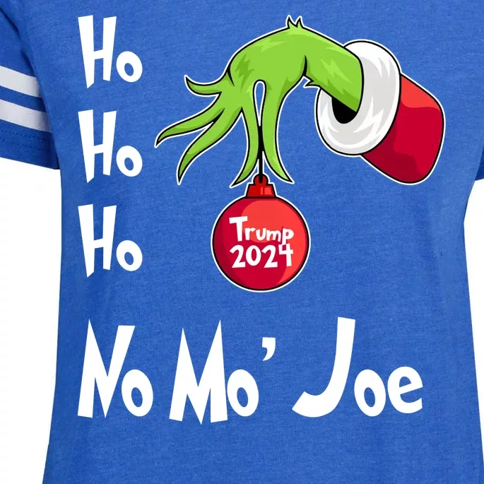 Ho Ho Ho No More Joe Trump 2024 Funny Christmas Enza Ladies Jersey Football T-Shirt