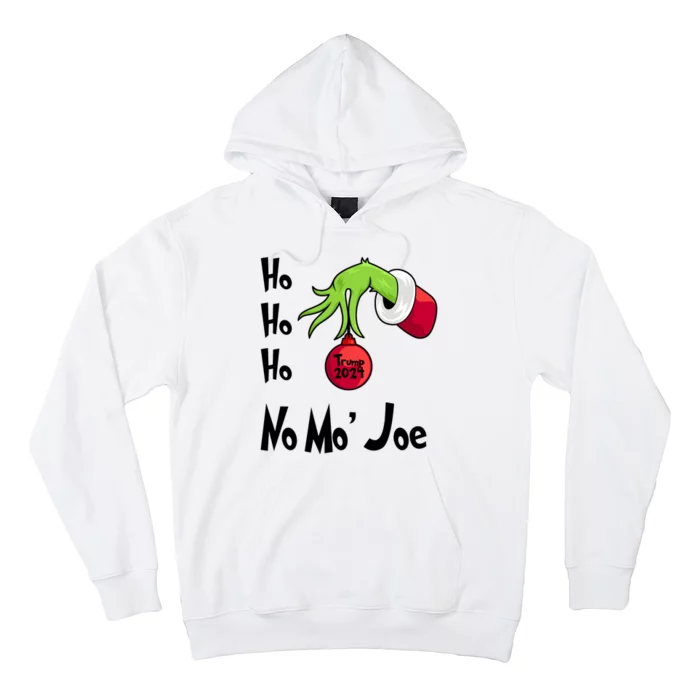 Ho Ho Ho No More Joe Trump 2024 Funny Christmas Hoodie