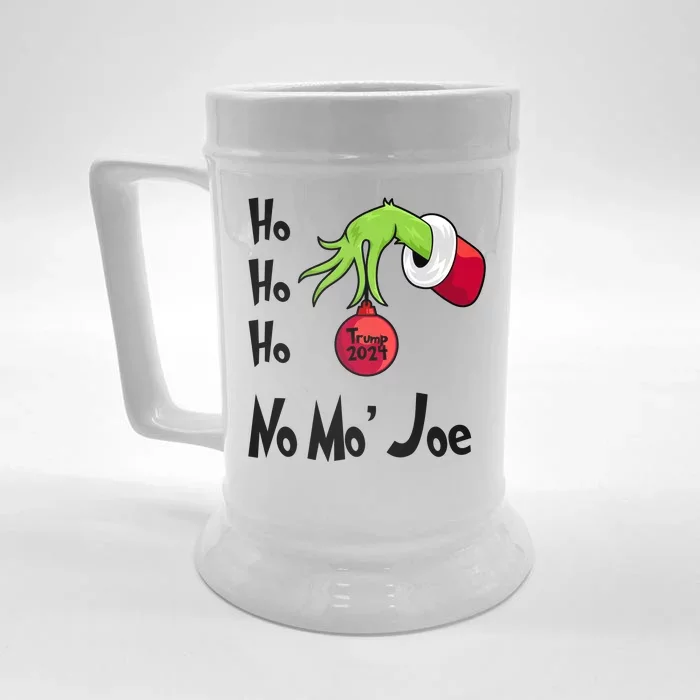 Ho Ho Ho No More Joe Trump 2024 Funny Christmas Front & Back Beer Stein