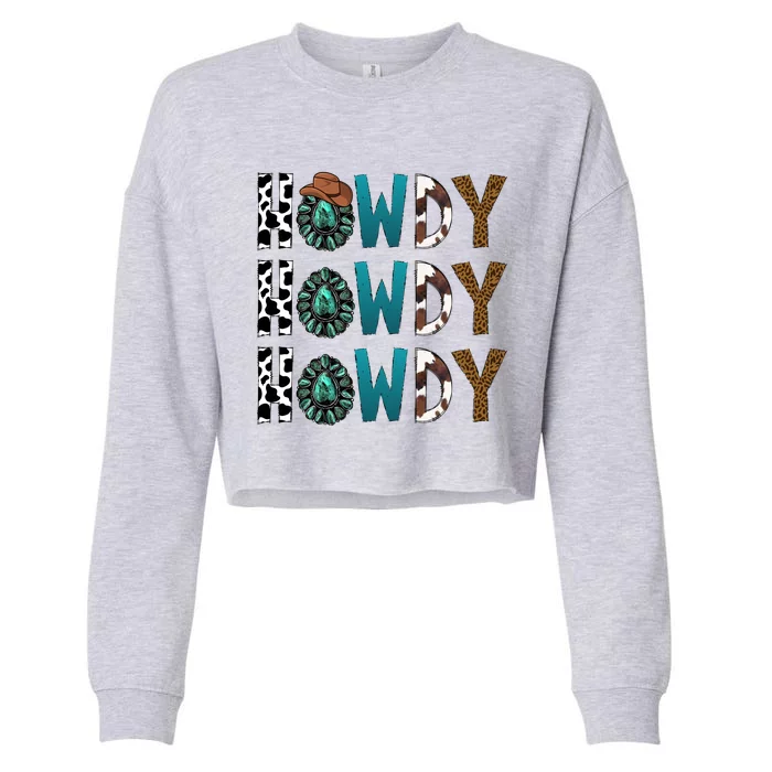 Howdy Howdy Howdy Howdy Cropped Pullover Crew