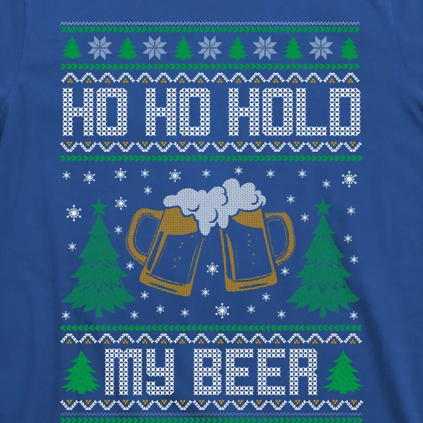 Ho Ho Hold My Beer Ugly Christmas Sweater Cute Gift T-Shirt