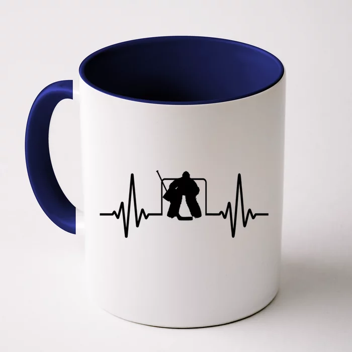 Hockey Heartbeat Hockey Wintersport Great Gift Front & Back Coffee Mug