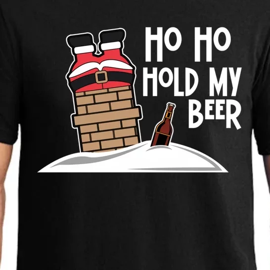 Ho Ho Hold My Beer Christmas Funny Gift Pajama Set