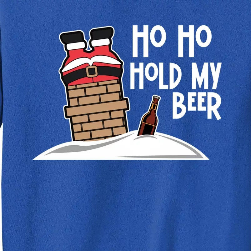 Ho Ho Hold My Beer Christmas Funny Gift Sweatshirt