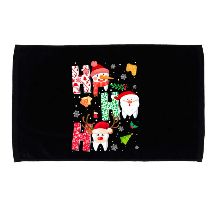 Ho Ho Ho Dentist Christmas Teeth Dental Student Merry Xmas Gift Microfiber Hand Towel