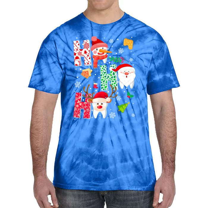 Ho Ho Ho Dentist Christmas Teeth Dental Student Merry Xmas Gift Tie-Dye T-Shirt